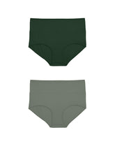 UltimateS 2-Pack Full Coverage High Rise Brief - Forest Green/Sage