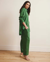 Iris Linen Easy Pull-On Pants - Clover