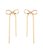 Aurate Herringbone Bow Earrings