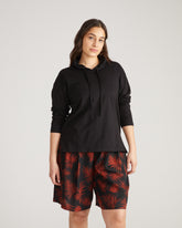 Baja Breton Stripe Hoodie - Solid Black