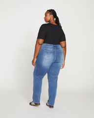 ComfortDenim Stovepipe Jeans 32 Inch - Western Blue Wash