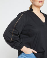 Saint-Honore Poplin Blouse - Black