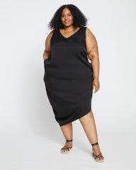 Iconic Cooling Cupro Geneva V Tank Dress - Black