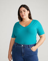 Double V Tee - Aurora