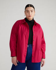 Elbe Stretch Poplin Shirt Classic Fit - Cerise