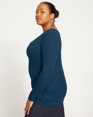 Foundation Long Sleeve V-Neck Tee - Deep Sea