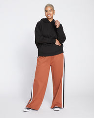 French Terry Pullover Hoodie - Black