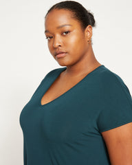 Iconic Geneva V-Neck Dress - Deep Sea