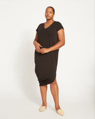 Iconic Geneva V-Neck Dress - Black
