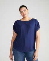 Helena Divine Jersey Gathered Tee - Cenote