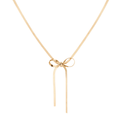 Aurate Herringbone Bow Choker