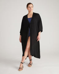Kiani Voile Robe - Black