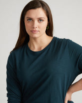 Light-As-Air Long Sleeve Crew Neck Tee - Deep Sea