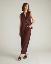 Lou Barrel Leg Linen Pants - Brulee
