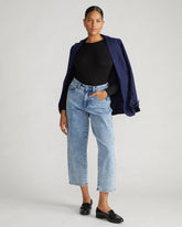 Joan Liquid Jersey Long Sleeve Top - Black