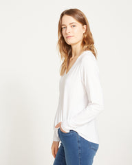 Long Sleeve V Rex - White