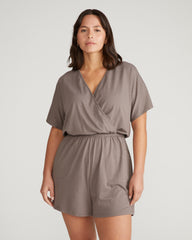 Nora Cross Front Romper - Stormy Weather