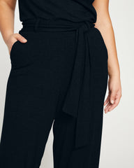 TravelKnit Wide Leg Pants - Black