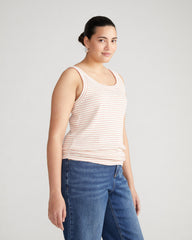 Roitfeld Ribbed Tank - Sunset Microstripe
