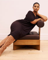 Teresa Liquid Jersey V-Neck Dress - Espresso