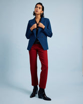 Bianca Double Breasted Ponte Blazer - Deep Teal