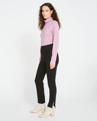 Skinny Pintuck Ponte Pants 28 Inch - Black