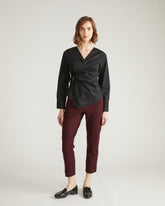 Smart Signature Ponte Pants - Black Cherry