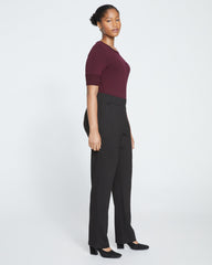 Smart Signature Ponte Pants Long - Slate Pinstripe