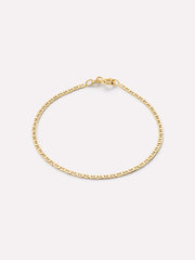Ana Luisa Solid Yellow Gold - Flat Mariner Chain Bracelet