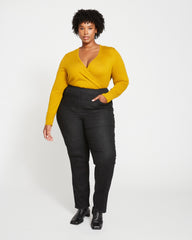 ComfortDenim Stovepipe Jeans 32 Inch - Black