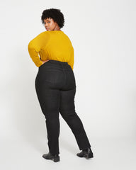 ComfortDenim Stovepipe Jeans 32 Inch - Black