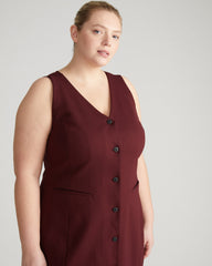 Prestige Ponte Gallery Dress - Black Cherry