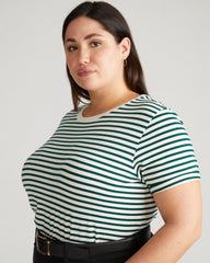 Tee Rex - Bone/Botanic Stripe