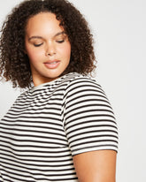 Tee Rex - Ecru/Black Stripe