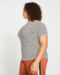 Tee Rex - Ecru/Black Stripe