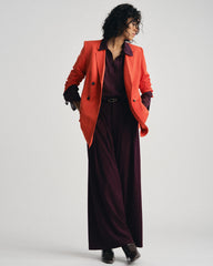 All Day Warren Double Breasted Blazer - Poppy