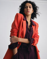 All Day Warren Double Breasted Blazer - Poppy