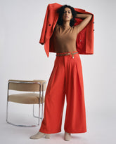 All Day Palais Wide Leg Pants - Poppy