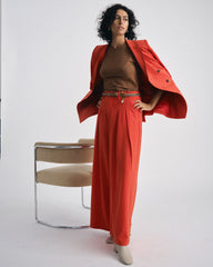 All Day Warren Double Breasted Blazer - Poppy