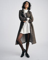 Henning x US Park Soft Trench - Shadow Leopard Print