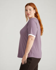 Tee Rex - Purple/White Trim