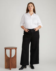 Elbe Popover Stretch Poplin Shirt Classic Fit - White