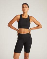 Next-to-Naked Racerback Sports Bra - Black