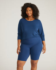 Mia Long Sleeve Movement Tee - Pageant Blue