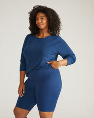 Mia Long Sleeve Movement Tee - Pageant Blue