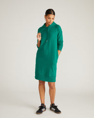 Bree Hooded Sweatshirt Dress - Aventurine