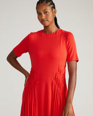 Devi Liquid Jersey Dress - Lipstick