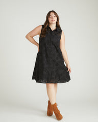 Simone Cotton Eyelet Dress - Black