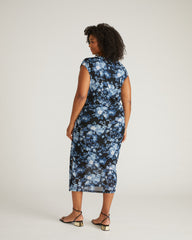 Oasis Mesh Dress - Tumbling Bouquet Print