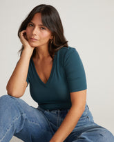 Foundation Short Sleeve V-Neck Tee - Deep Sea